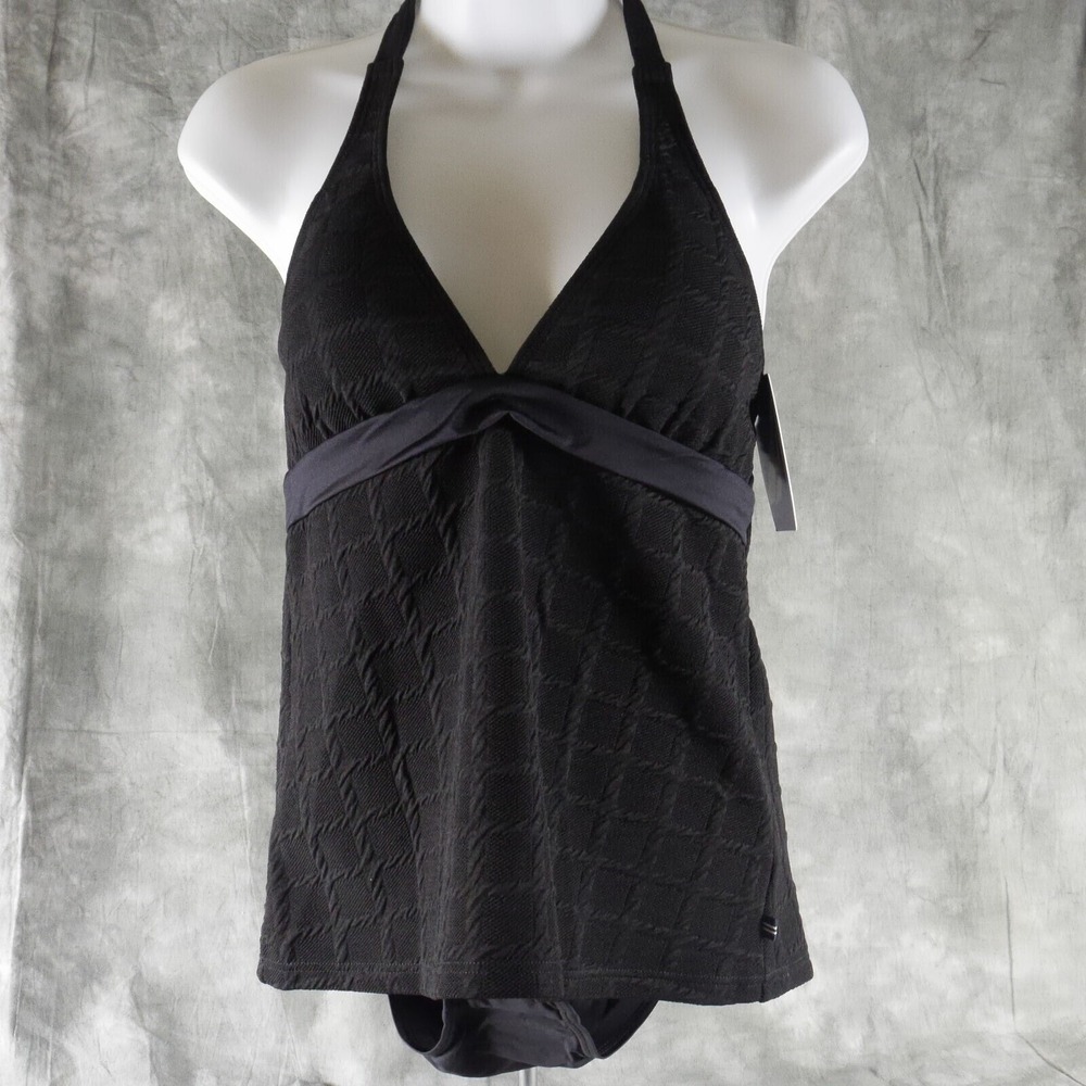 NWT Nautica Black 2 Piece Tankini  Women's Size 6    61081